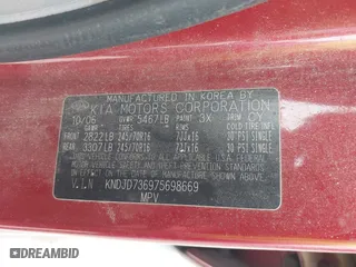 2007 Kia Sorento EX with VIN KNDJD736975698669, listed as a IAAI auction lot 41781263 with 154,170 mi miles. Bid and sale history available at carsss.com. Image 9.