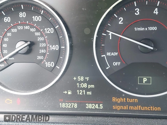 2014 BMW 3 Series 328i xDrive with VIN WBA3B3C58EJ980379, listed as a IAAI auction lot 41678676 with 183,278 mi miles. Bid and sale history available at carsss.com. Image 7.