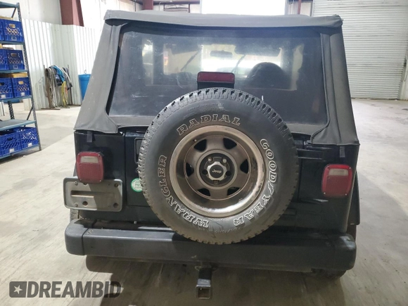 2001 Jeep Wrangler Sport with VIN 1J4FA49S01P352257, listed as a Copart auction lot 47084425 with 114,414 mi miles and Salvage Title. Bid and sale history available at carsss.com. Image 6.