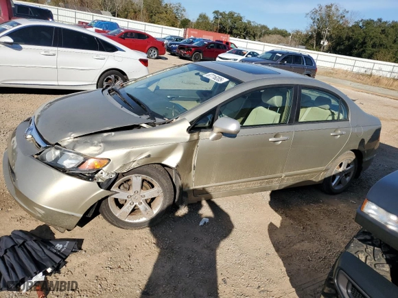 2008 Honda Civic Sdn EX with VIN 1HGFA16808L043131, listed as a Copart auction lot 87716205 with 132,903 mi miles and Salvage Title. Bid and sale history available at carsss.com. Image 1.