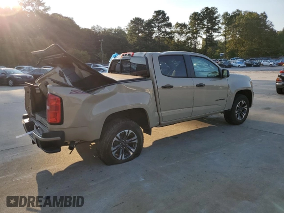2021 Chevrolet Colorado 2WD Z71 with VIN 1GCGSDEN1M1221448, listed as a Copart auction lot 75447624 with 30,526 mi miles and Salvage title. Bid and sale history available at DreamBid. Image 3.