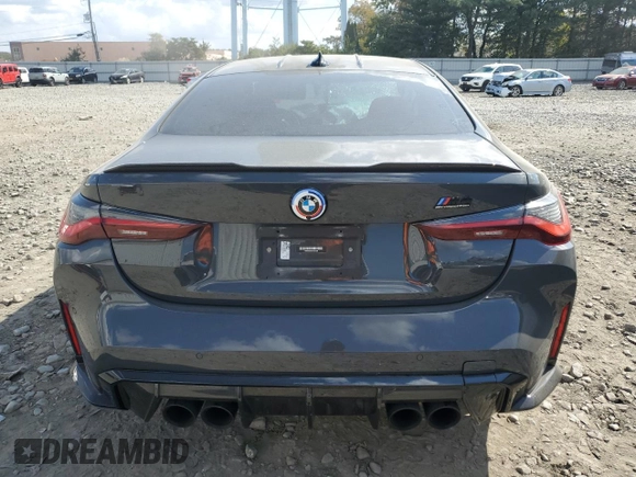 2022 BMW M4 Competition xDrive with VIN WBS43AZ00NCK05589, listed as a Copart auction lot 74566054 with 0 mi miles and Salvage Title. Bid and sale history available at carsss.com. Image 6.