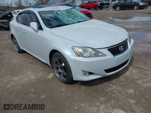 2007 Lexus IS 250 with VIN JTHCK262472019451, listed as a IAAI auction lot 41948899 with 120,637 mi miles. Bid and sale history available at carsss.com. Image 1.