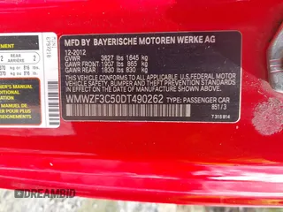 2013 MINI Clubman z VIN WMWZF3C50DT490262, wystawiony jako IAAI lot #41674033 z przebiegiem 194 622 mil mil oraz . Historia ofert i sprzedaży dostępna na DreamBid. Obrazek 9.
