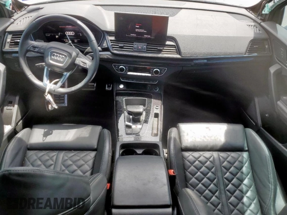2023 Audi SQ5 Premium Plus with VIN WA1B4AFY1P2112007, listed as a Copart auction lot 57800185 with 21,101 mi miles and Salvage title. Bid and sale history available at DreamBid. Image 8.