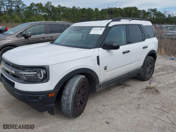 2022 Ford Bronco Sport Big Bend with VIN 3FMCR9B66NRE00317, listed as a IAAI auction lot 41717306 with 20,352 mi miles. Bid and sale history available at carsss.com. Image 2.