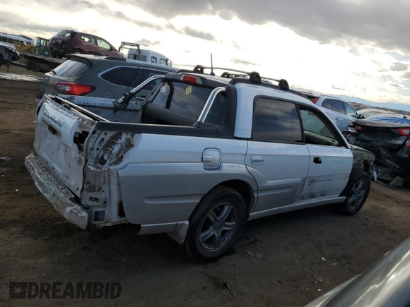 2005 Subaru Baja Turbo z VIN 4S4BT63C956105788, wystawiony jako Copart lot #88588005 z przebiegiem 81 748 mil mil oraz Szkody całkowita. Historia ofert i sprzedaży dostępna na DreamBid. Obrazek 3.