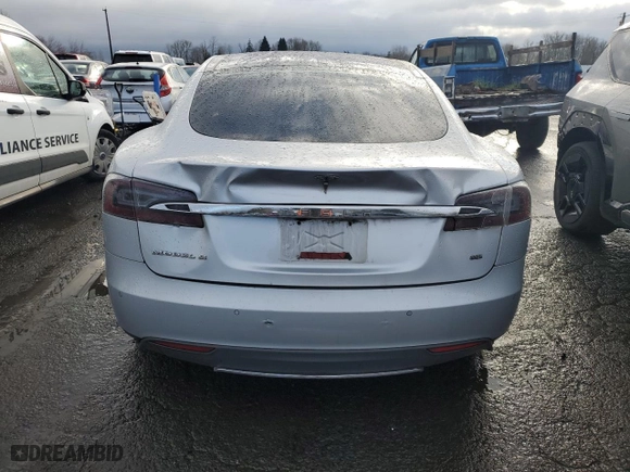 2014 Tesla Model S 60 kWh Battery with VIN 5YJSA1H13EFP28607, listed as a Copart auction lot 48899785 with 0 mi miles and Salvage Title. Bid and sale history available at carsss.com. Image 6.