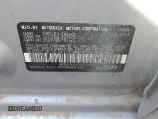 2015 Mitsubishi Lancer ES with VIN JA32U2FU3FU001520, listed as a Copart auction lot 55462555 with 77,714 mi miles and Clean Title. Bid and sale history available at carsss.com. Image 12.
