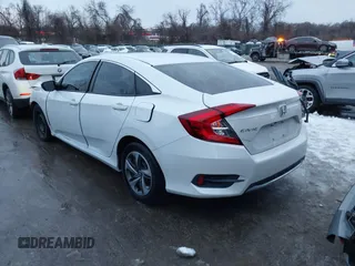 2020 Honda Civic Sedan LX with VIN 19XFC2F60LE010385, listed as a IAAI auction lot 41349163 with 71,030 mi miles. Bid and sale history available at carsss.com. Image 3.