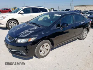 2013 Honda Civic LX z VIN 2HGFB2F58DH546129, wystawiony jako Copart lot #52651405 z przebiegiem 69 276 mil mil oraz Czysty tytuł • Clean title. Historia ofert i sprzedaży dostępna na DreamBid. Obrazek 1.