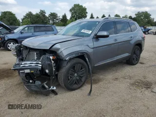 2018 Volkswagen Atlas SEL Premium with VIN 1V2NR2CA6JC597939, listed as a Copart auction lot 59524935 with 82,034 mi miles and Salvage title. Bid and sale history available at DreamBid. Image 1.