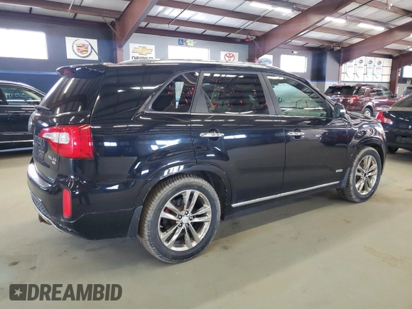 2014 Kia Sorento SX with VIN 5XYKWDA78EG521642, listed as a Copart auction lot 53733865 with 105,619 mi miles and Clean Title. Bid and sale history available at carsss.com. Image 3.