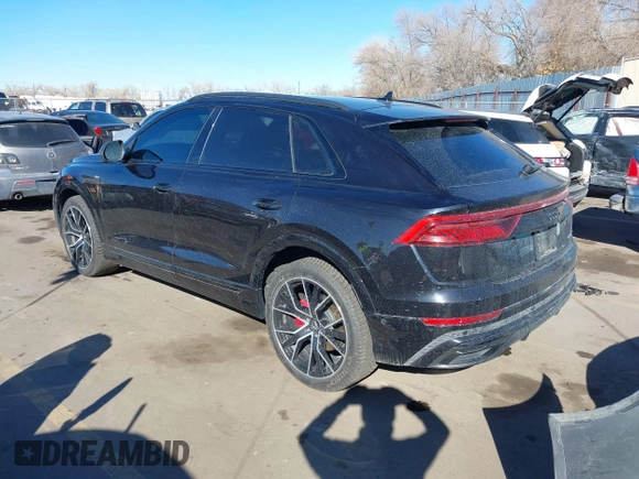 2019 Audi Q8 Prestige with VIN WA1FVAF1XKD031795, listed as a IAAI auction lot 41516515 with 54,407 mi miles and . Bid and sale history available at DreamBid. Image 3.