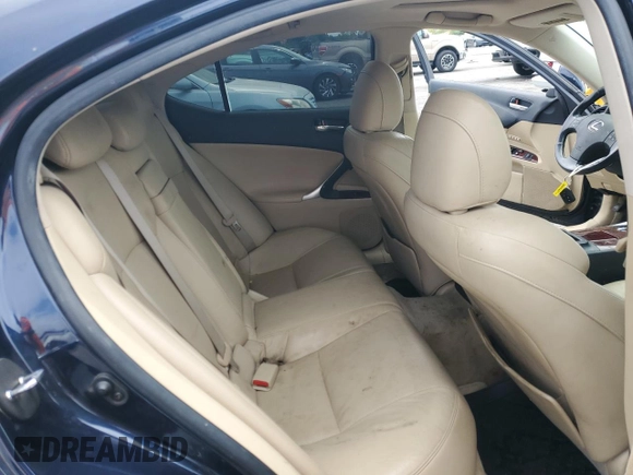 2006 Lexus IS 350 with VIN JTHBE262665006846, listed as a Copart auction lot 58867885 with 191,208 mi miles and Salvage title. Bid and sale history available at DreamBid. Image 10.