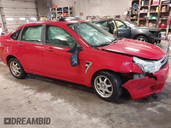 2008 Ford Focus SE with VIN 1FAHP35N48W169344, listed as a IAAI auction lot 41727580 with 203,596 mi miles. Bid and sale history available at carsss.com. Image 1.