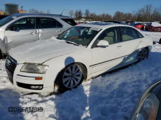 2008 Audi A8 L 4.2L with VIN WAUMV94E18N008231, listed as a Copart auction lot 44801515 with 0 mi miles and Salvage Title. Bid and sale history available at carsss.com. Image 1.