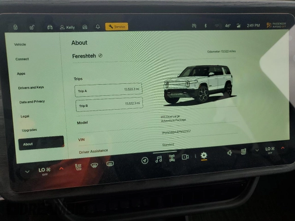 2023 Rivian R1S Adventure with VIN 7PDSGBBA4PN022157, listed as a Copart auction lot 81359984 with 13,522 mi miles and Salvage Title. Bid and sale history available at DreamBid. Image 9.