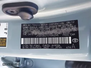 2012 Toyota Prius One with VIN JTDKN3DU1C1590295, listed as a IAAI auction lot 41629731 with 135,376 mi miles. Bid and sale history available at carsss.com. Image 9.