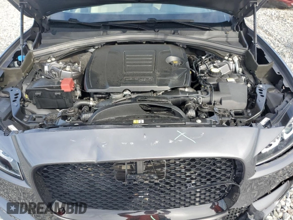 2019 Jaguar F-Pace 25t Prestige with VIN SADCK2GX6KA369498, listed as a Copart auction lot 61332535 with 45,283 mi miles and Salvage title. Bid and sale history available at DreamBid. Image 12.