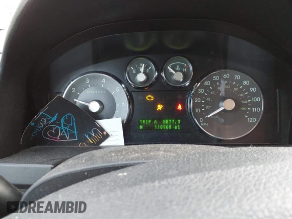 2008 Mercury Milan Premier with VIN 3MEHM02128R609324, listed as a IAAI auction lot 41213842 with 118,968 mi miles and . Bid and sale history available at DreamBid. Image 7.