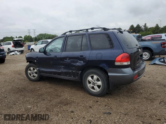2005 Hyundai Santa Fe GLS with VIN KM8SC13D55U975111, listed as a Copart auction lot 57801515 with 126,220 mi miles and Salvage title. Bid and sale history available at DreamBid. Image 2.