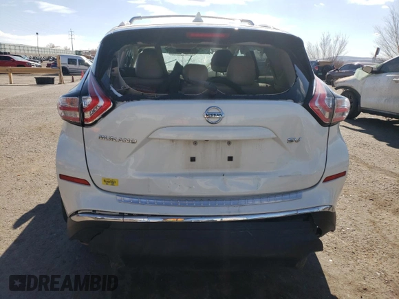2018 Nissan Murano SV z VIN 5N1AZ2MG7JN175584, wystawiony jako Copart lot #43353675 z przebiegiem Nie podano mil oraz Nie do naprawy • Non repairable. Historia ofert i sprzedaży dostępna na DreamBid. Obrazek 6.
