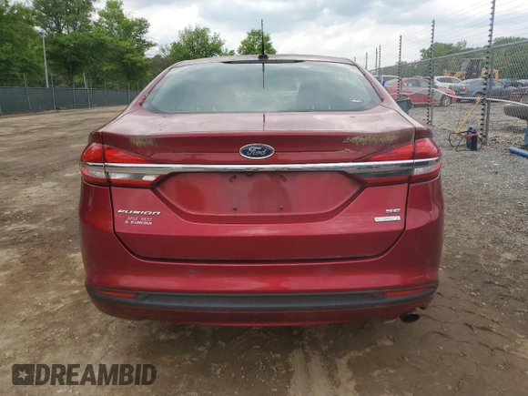 2017 Ford Fusion SE with VIN 3FA6P0HD2HR308902, listed as a Copart auction lot 57583105 with 105,131 mi miles and Clean title. Bid and sale history available at DreamBid. Image 6.