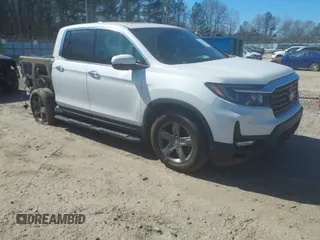 2022 Honda Ridgeline RTL-E with VIN 5FPYK3F7XNB005855, listed as a IAAI auction lot 41716110 with 34,984 mi miles and . Bid and sale history available at DreamBid. Image 1.