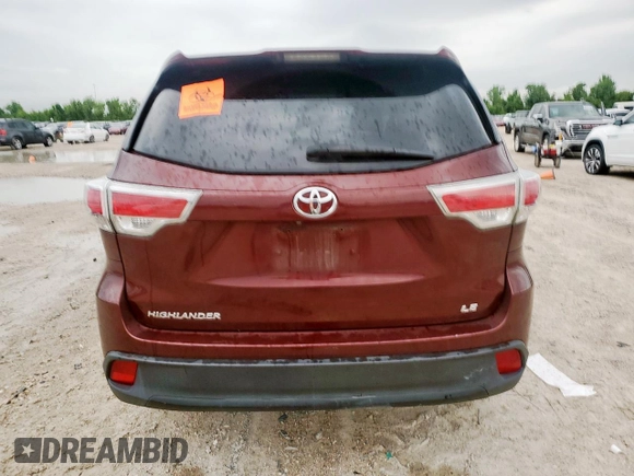 2015 Toyota Highlander LE z VIN 5TDZARFH0FS013178, wystawiony jako Copart lot #58406315 z przebiegiem Nie podano mil oraz Szkoda całkowita • Salvage title. Historia ofert i sprzedaży dostępna na DreamBid. Obrazek 6.
