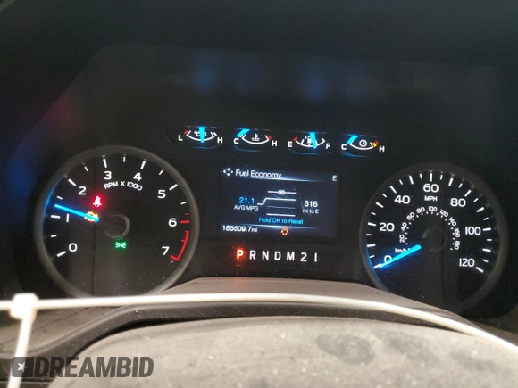 2015 Ford F-150 XLT with VIN 1FTEX1EP7FKF05432, listed as a Copart auction lot 60664805 with 165,509 mi miles and Salvage title. Bid and sale history available at DreamBid. Image 9.
