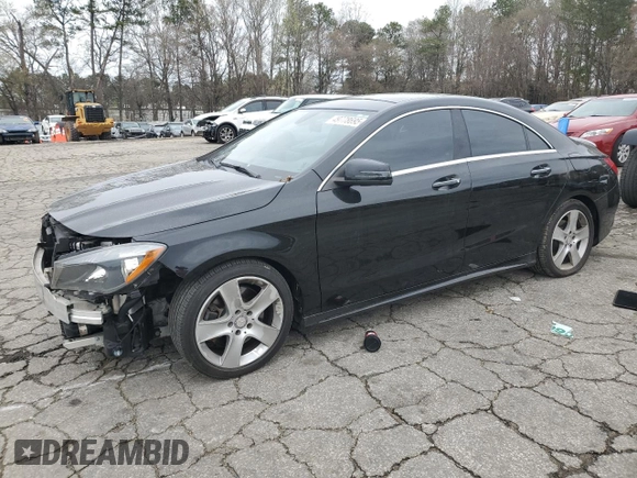 2015 Mercedes-Benz CLA 250 with VIN WDDSJ4EB2FN253961, listed as a Copart auction lot 49778695 with 93,409 mi miles and Salvage Title. Bid and sale history available at DreamBid. Image 1.