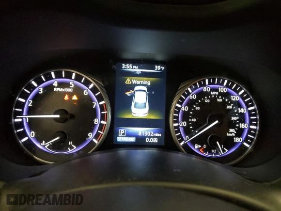 2017 Infiniti Q50 3.0t Sport with VIN JN1EV7AR1HM834878, listed as a Copart auction lot 50306635 with 81,302 mi miles and Salvage Title. Bid and sale history available at carsss.com. Image 9.