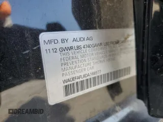 2013 Audi A4 Premium Plus with VIN WAUEFAFL8DA168977, listed as a Copart auction lot 62773825 with 115,009 mi miles and Clean title. Bid and sale history available at DreamBid. Image 13.