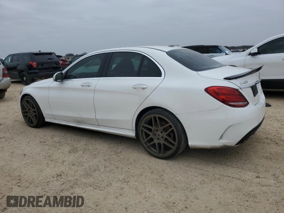 2015 Mercedes-Benz C-Class C 400 with VIN 55SWF6GB5FU034186, listed as a Copart auction lot 46135635 with 140,667 mi miles and Clean Title. Bid and sale history available at carsss.com. Image 2.