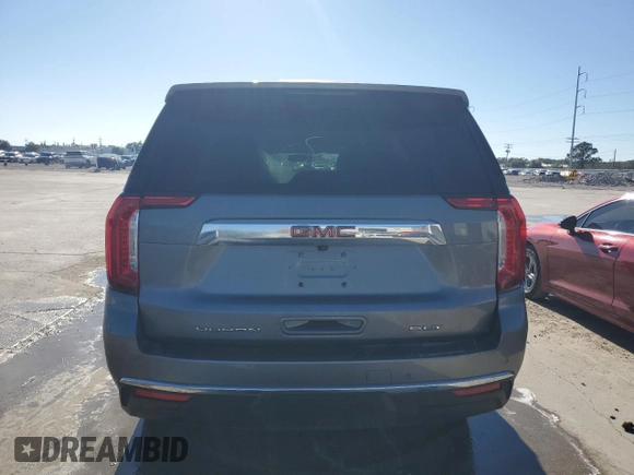 2022 GMC Yukon SLT with VIN 1GKS1BKD7NR330453, listed as a Copart auction lot 81585554 with 34,811 mi miles and Salvage Title. Bid and sale history available at carsss.com. Image 6.