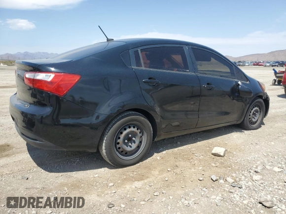 2013 Kia Rio LX with VIN KNADM4A37D6164867, listed as a Copart auction lot 64719374 with 112,840 mi miles and Salvage Title. Bid and sale history available at carsss.com. Image 3.