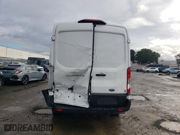 2021 Ford Transit Cargo with VIN 1FTBR1CG7MKA88875, listed as a Copart auction lot 84705324 with 23,654 mi miles and Salvage Title. Bid and sale history available at DreamBid. Image 6.