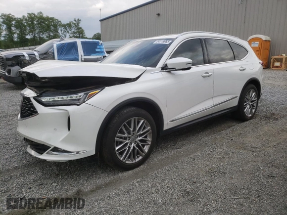 2023 Acura MDX Advance with VIN 5J8YE1H81PL026847, listed as a Copart auction lot 54119965 with 37,831 mi miles and Salvage title. Bid and sale history available at DreamBid. Image 1.