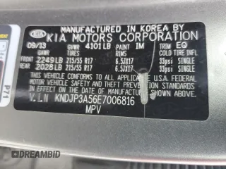 2014 Kia Soul + with VIN KNDJP3A56E7006816, listed as a Copart auction lot 48454075 with 91,434 mi miles and Salvage Title. Bid and sale history available at carsss.com. Image 14.