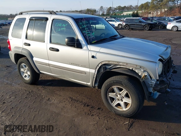 2002 Jeep Liberty Sport with VIN 1J4GL48K32W131467, listed as a IAAI auction lot 41485096 with 139,407 mi miles. Bid and sale history available at carsss.com. Image 1.