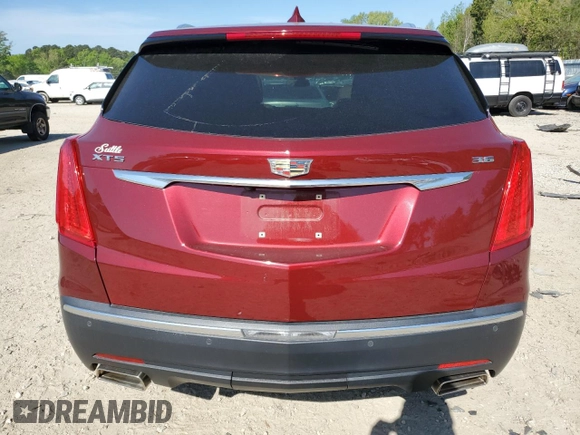 2017 Cadillac XT5 Premium Luxury FWD with VIN 1GYKNCRS4HZ118585, listed as a Copart auction lot 53738845 with 50,638 mi miles and Salvage Title. Bid and sale history available at DreamBid. Image 6.