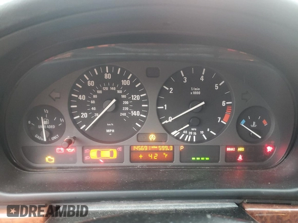 1999 BMW 5 Series 528iA with VIN WBADM6337XBY33191, listed as a Copart auction lot 82470594 with 145,691 mi miles and Non Repairable. Bid and sale history available at carsss.com. Image 9.