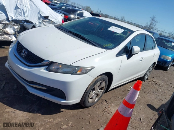 2014 Honda Civic Sedan LX with VIN 19XFB2F55EE007382, listed as a IAAI auction lot 41972787 with 215,716 mi miles. Bid and sale history available at carsss.com. Image 17.