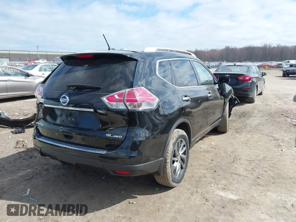 2015 Nissan Rogue SL with VIN 5N1AT2MV6FC787987, listed as a IAAI auction lot 41888650 with 140,600 mi miles. Bid and sale history available at carsss.com. Image 4.