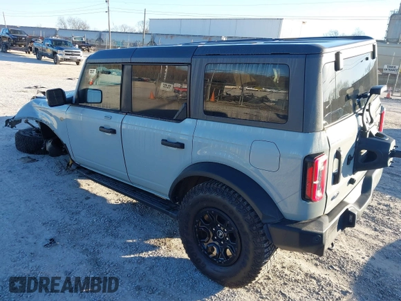 2022 Ford Bronco with VIN 1FMEE5DPXNLB34611, listed as a IAAI auction lot 41667235 with 38,460 mi miles. Bid and sale history available at carsss.com. Image 3.