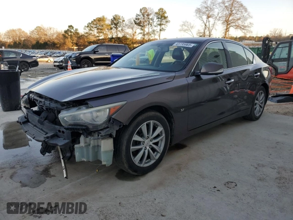 2014 Infiniti Q50 Premium with VIN JN1BV7AR8EM680510, listed as a Copart auction lot 43735965 with 193,304 mi miles and Salvage title. Bid and sale history available at DreamBid. Image 1.