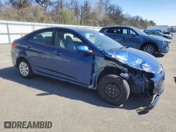 2015 Hyundai Accent GLS with VIN KMHCT4AE1FU905186, listed as a Copart auction lot 54892325 with 17,782 mi miles and Salvage Title. Bid and sale history available at DreamBid. Image 4.