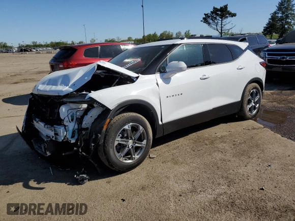 2024 Chevrolet Blazer LT with VIN 3GNKBCR41RS236051, listed as a Copart auction lot 56114425 with 18,269 mi miles and Salvage title. Bid and sale history available at DreamBid. Image 1.