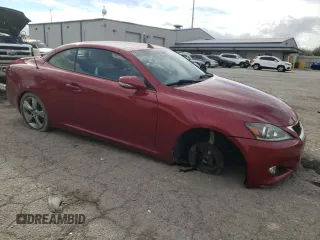 2011 Lexus IS 350 C with VIN JTHFE2C29B2505657, listed as a Copart auction lot 82637394 with 62,145 mi miles and Salvage title. Bid and sale history available at DreamBid. Image 4.